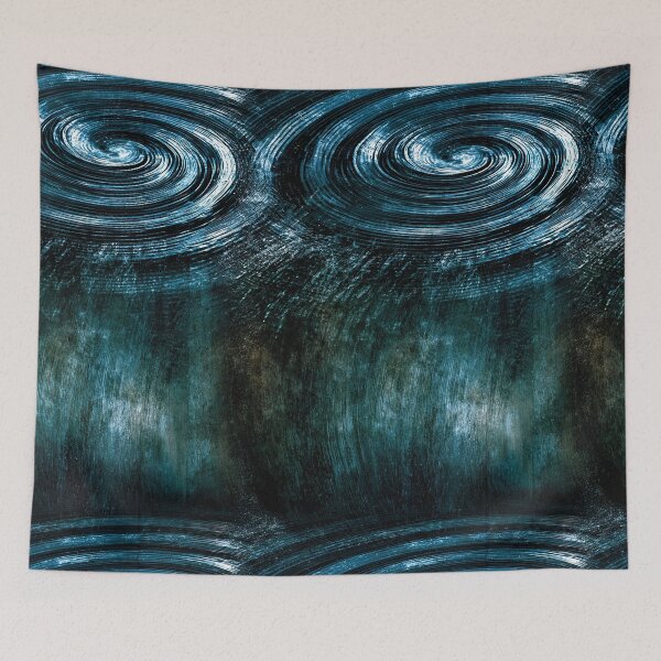 Item preview, Deep Sea Blue Radiant Glow Abstract designed and sold by Piotrek0001.