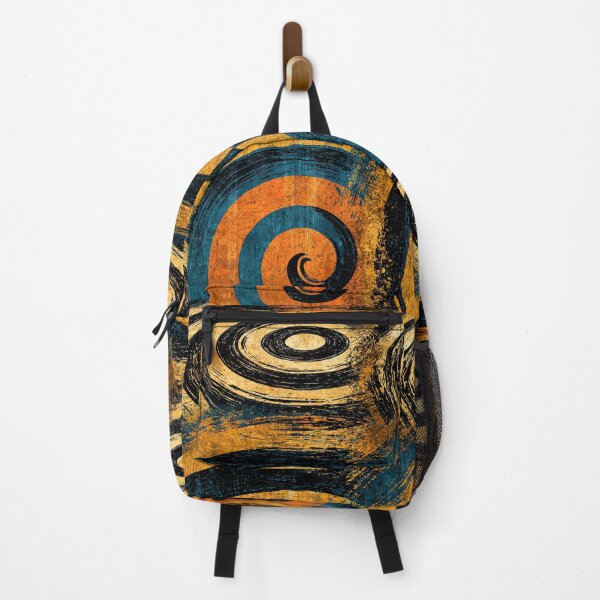 Item preview, Burnt Orange and Blue Distressed Swirl designed and sold by Piotrek0001.