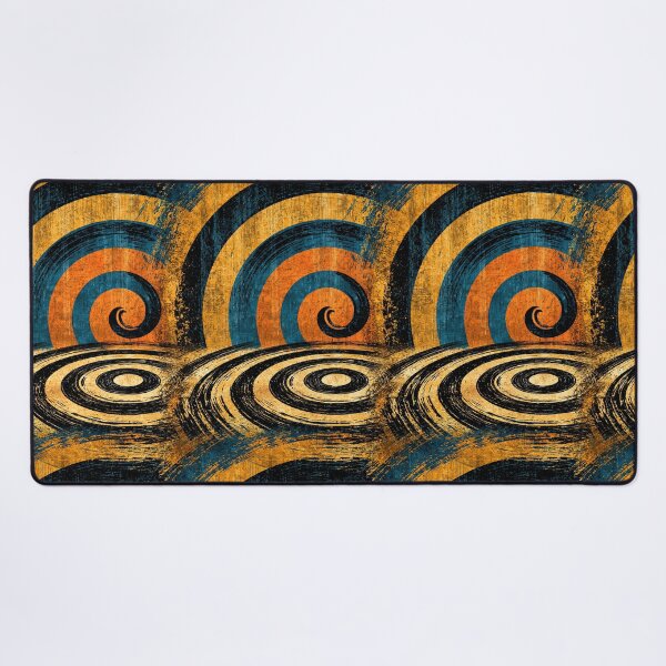 Item preview, Burnt Orange and Blue Distressed Swirl designed and sold by Piotrek0001.