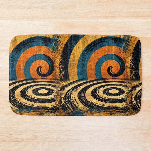 Item preview, Burnt Orange and Blue Distressed Swirl designed and sold by Piotrek0001.