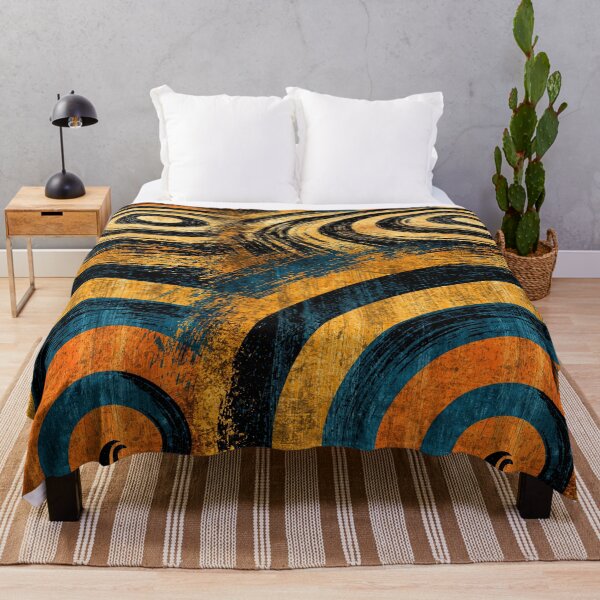 Item preview, Burnt Orange and Blue Distressed Swirl designed and sold by Piotrek0001.