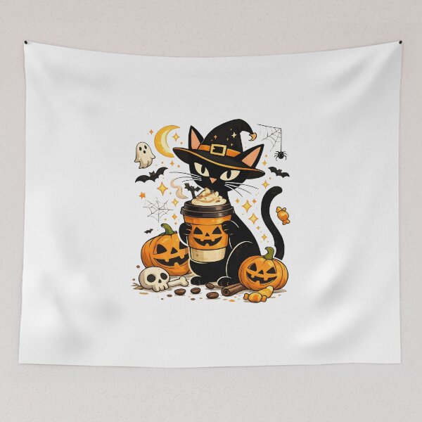 Item preview, Witch Cat Pumpkin Spice Latte – Spooky Halloween Black Cat Coffee Lover Gift designed and sold by Artycom.