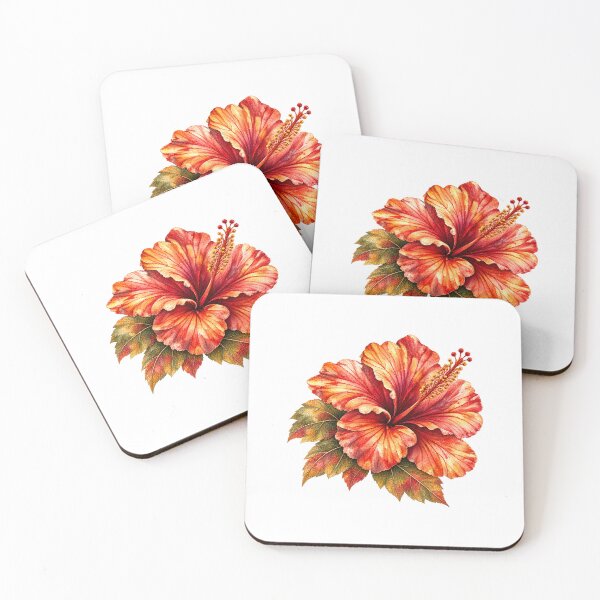 Item preview, Single Maple Glow Hibiscus | Autumn Watercolor designed and sold by IamNolmo.