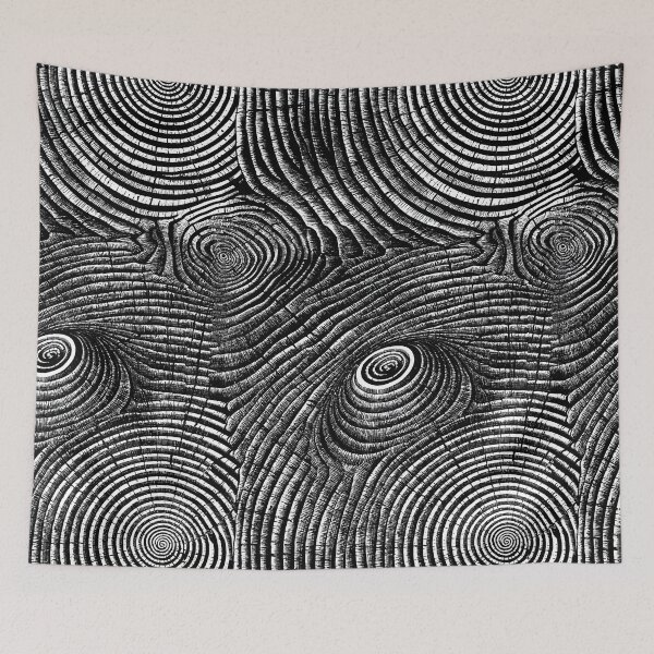 Item preview, Detailed Charcoal Wood Grain Circles designed and sold by Piotrek0001.