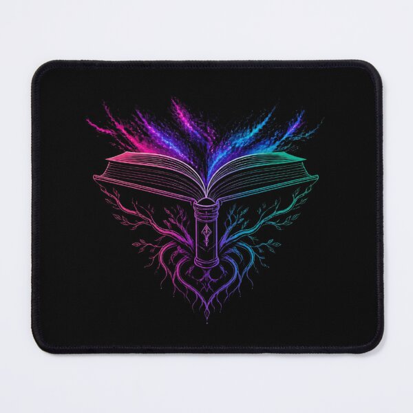 Item preview, The Starlit Page | Cosmic Cyberpunk Open Book Art designed and sold by HOUSE OF VMH.