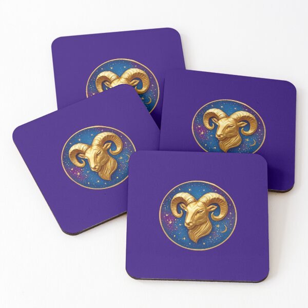 Item preview, Aries Zodiac Sign Sticker - Cosmic Aura Aries Zodiac Art designed and sold by Dany-et-Dom.