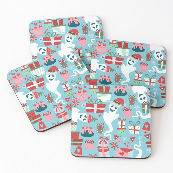 Item preview, goth christmas horror santa ghosts blue designed and sold by Gossip Rag.