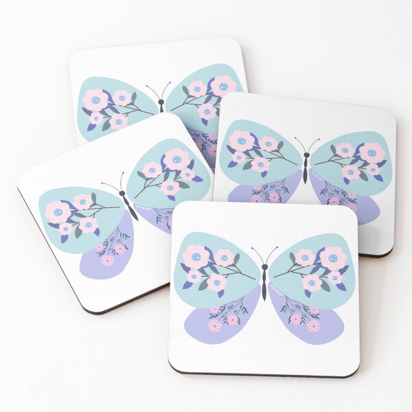 Item preview, Floral butterfly sticker designed and sold by DesignPMG.