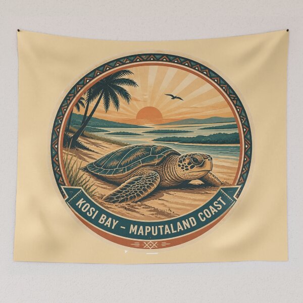 Item preview, Kosi Bay – Maputaland Coast Travel Sticker designed and sold by The Digital Compass.