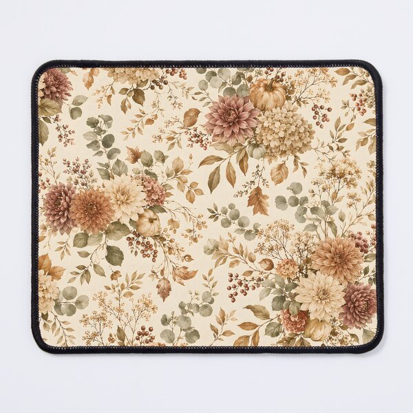 Item preview, Neutral Autumn Floral Pattern – Vintage Fall Flowers, Pumpkins & Botanical Leaves designed and sold by ArtDesignRemix.