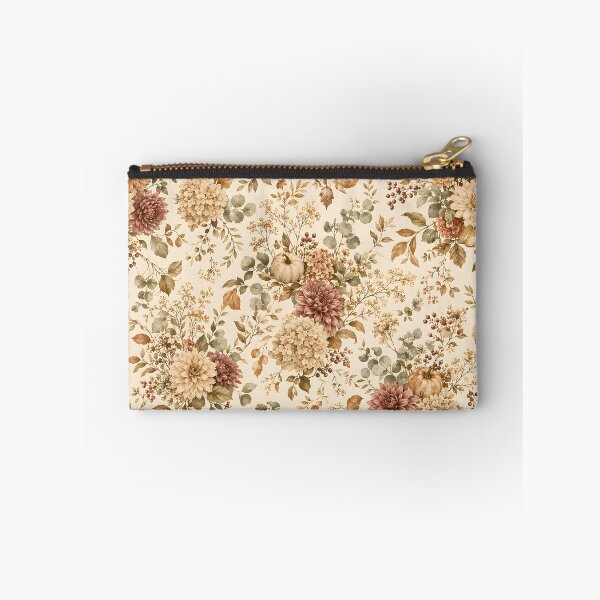 Item preview, Neutral Autumn Floral Pattern – Vintage Fall Flowers, Pumpkins & Botanical Leaves designed and sold by ArtDesignRemix.