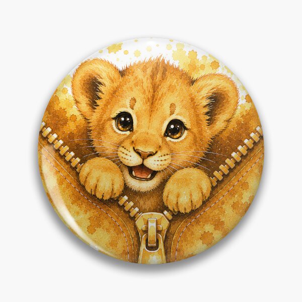 Item preview, Cute Golden Lion Cub in Zipper designed and sold by GRFORA.