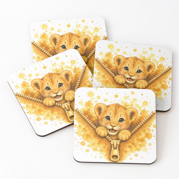Item preview, Cute Golden Lion Cub in Zipper designed and sold by GRFORA.