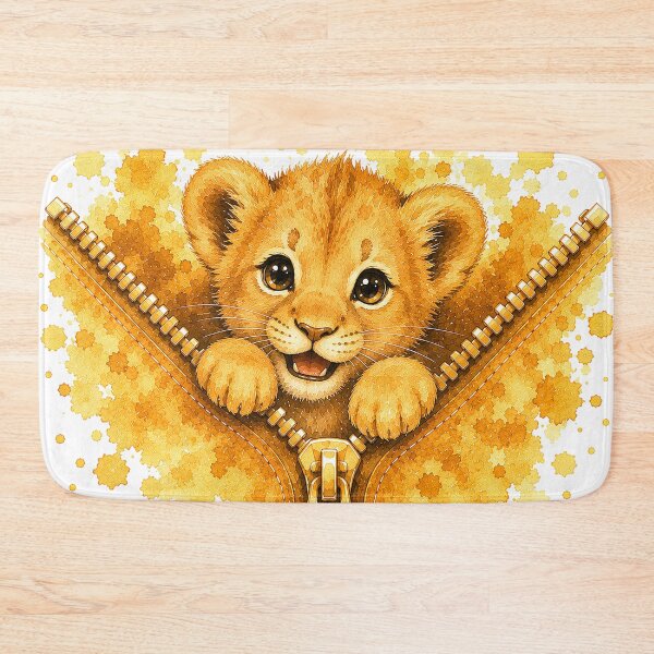 Item preview, Cute Golden Lion Cub in Zipper designed and sold by GRFORA.