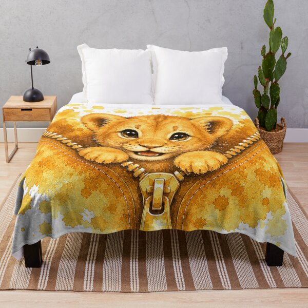 Item preview, Cute Golden Lion Cub in Zipper designed and sold by GRFORA.