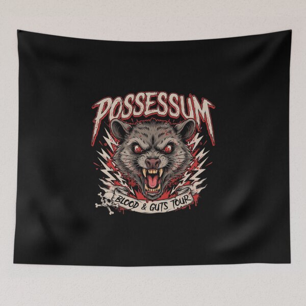 Item preview, Possessum Rabid Possum Blood And Guts Tour Deathcore Emblem designed and sold by Enea Kelo.
