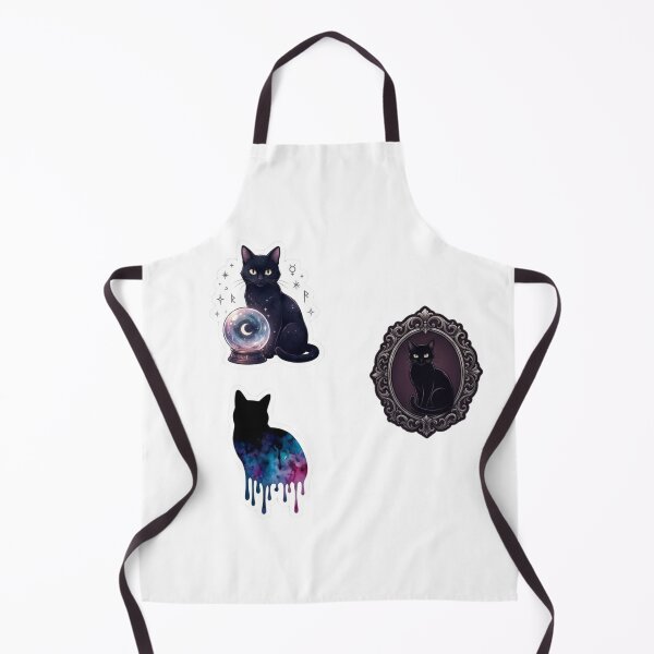 Item preview, Mystical Black Cat Seer with Crystal Ball - Gothic Witchy Aesthetic Sticker designed and sold by elatyaouishop.