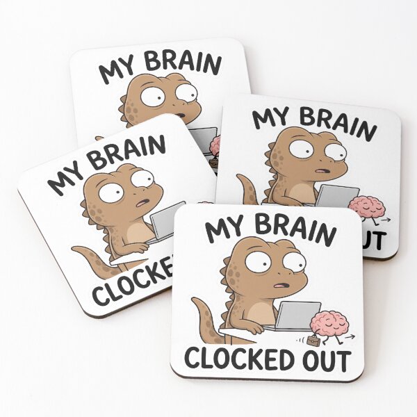 Item preview, My Brain Clocked Out Funny Work Humor designed and sold by CreativeArtisanPrints Shop.