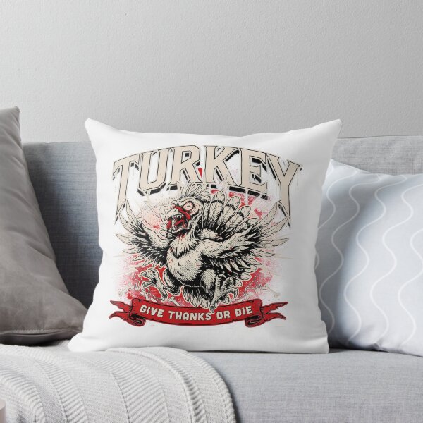 Item preview, Turkey Give Thanks Or Die Evil Thanksgiving Deathcore Graphic designed and sold by Enea Kelo.