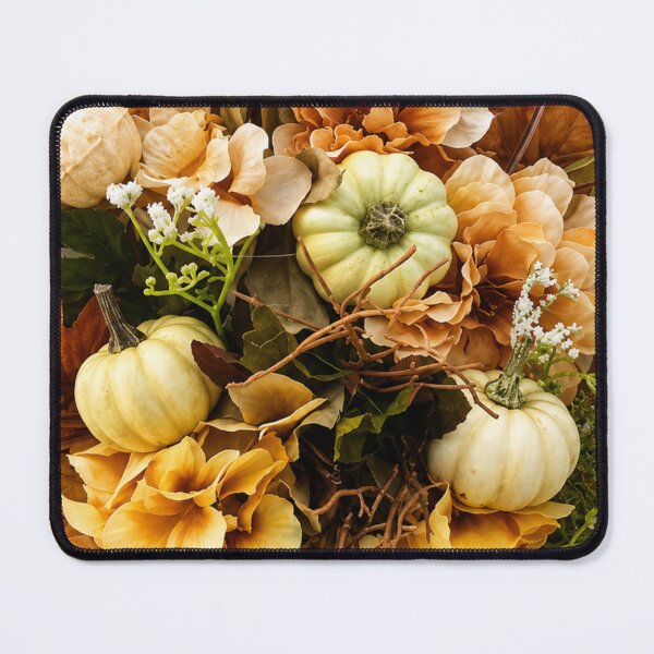 Item preview, Autumn Harvest Floral and Pumpkin Mixed Media Art designed and sold by THE SPLATTERED HAUS BY SAGE BANKS.