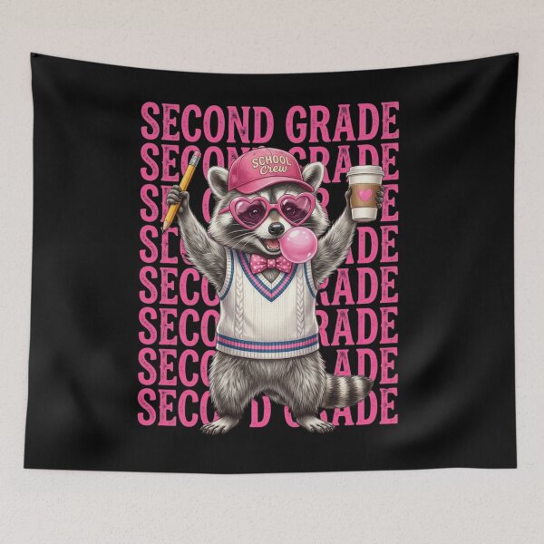 Item preview, Funny Second Grade Teacher Feral Raccoon Back to School Teacher designed and sold by viectory.