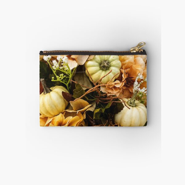 Item preview, Autumn Harvest Floral and Pumpkin Mixed Media Art designed and sold by THE SPLATTERED HAUS BY SAGE BANKS.