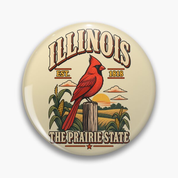 Item preview, Illinois Prairie State Vintage Cardinal Graphic designed and sold by radiogalaxy.