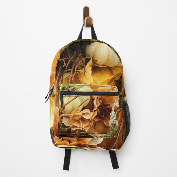 Item preview, Autumn Harvest Floral and Pumpkin Mixed Media Art designed and sold by THE SPLATTERED HAUS BY SAGE BANKS.