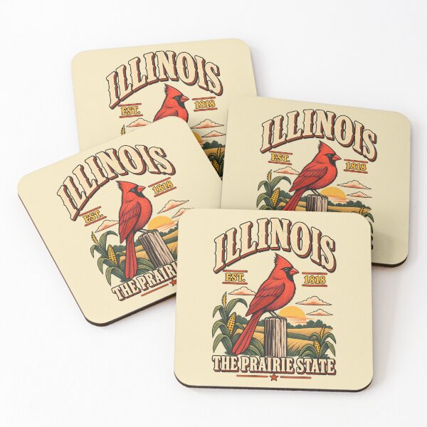Item preview, Illinois Prairie State Vintage Cardinal Graphic designed and sold by radiogalaxy.