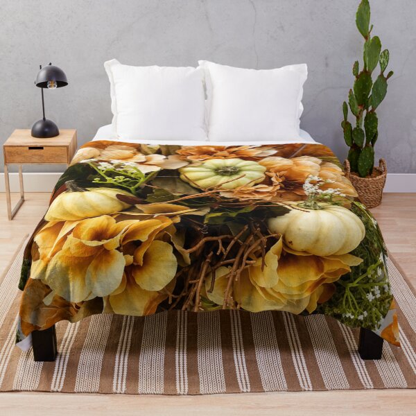 Item preview, Autumn Harvest Floral and Pumpkin Mixed Media Art designed and sold by THE SPLATTERED HAUS BY SAGE BANKS.