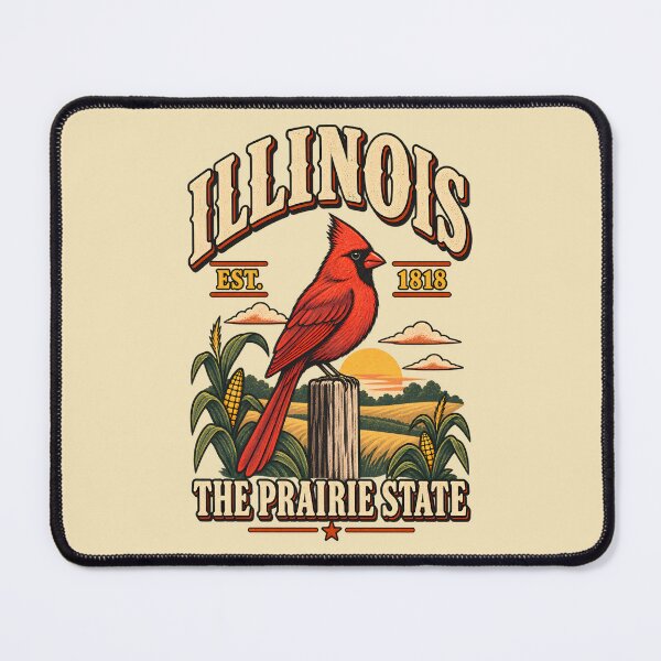 Item preview, Illinois Prairie State Vintage Cardinal Graphic designed and sold by radiogalaxy.