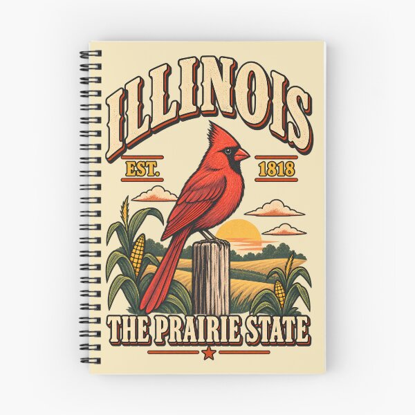 Item preview, Illinois Prairie State Vintage Cardinal Graphic designed and sold by radiogalaxy.
