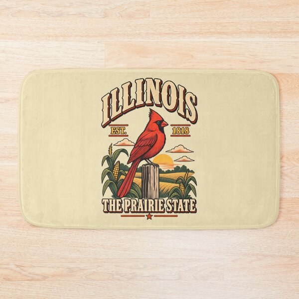 Item preview, Illinois Prairie State Vintage Cardinal Graphic designed and sold by radiogalaxy.