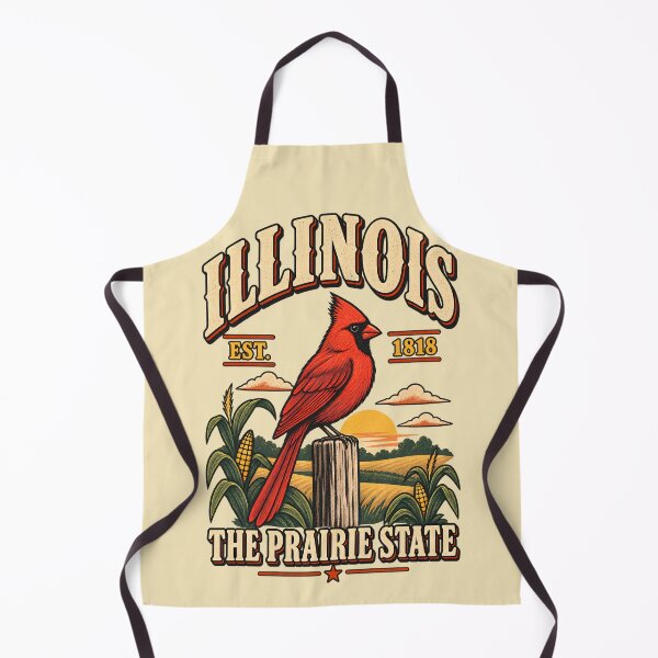Item preview, Illinois Prairie State Vintage Cardinal Graphic designed and sold by radiogalaxy.