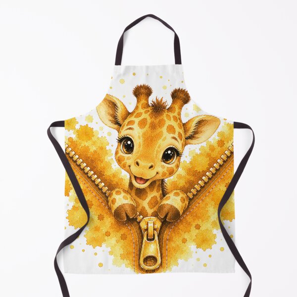Item preview, Cute Baby Giraffe in Golden Zipper designed and sold by GRFORA.