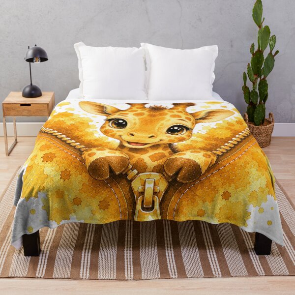 Item preview, Cute Baby Giraffe in Golden Zipper designed and sold by GRFORA.
