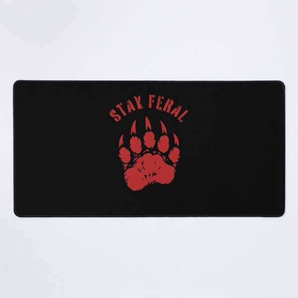 Item preview, Stay Feral, stay wild, bear tracks, wildlife rage designed and sold by ewicraft.