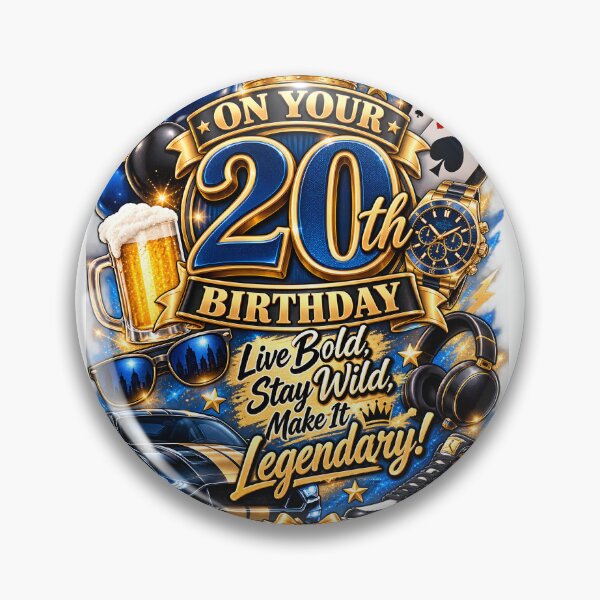 Item preview, 20th Birthday – Live Bold, Stay Wild, Make It Legendary designed and sold by Clothes With Smiling Animals Walt Gral.