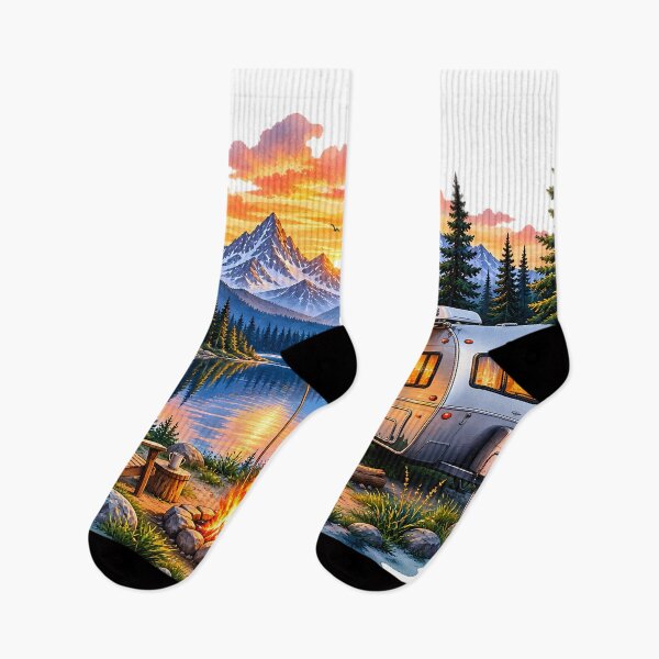 Item preview, RV Camping by the Lake Sunset Wilderness Art designed and sold by FutureGarb.