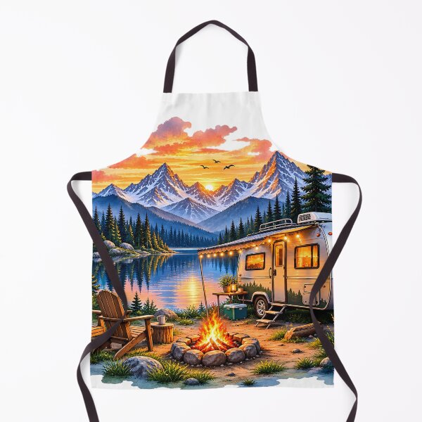 Item preview, RV Camping by the Lake Sunset Wilderness Art designed and sold by FutureGarb.