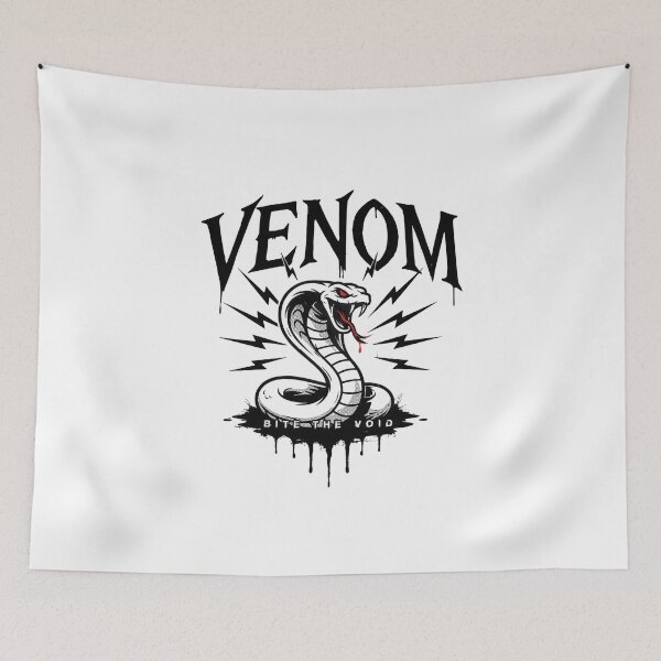 Item preview, Venom Cobra Snake Lightning Dripping Black Ink Deathcore Graphic designed and sold by Enea Kelo.