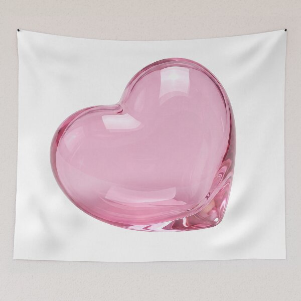 Item preview, Glossy Pink Glass Heart designed and sold by JenniferMoren.