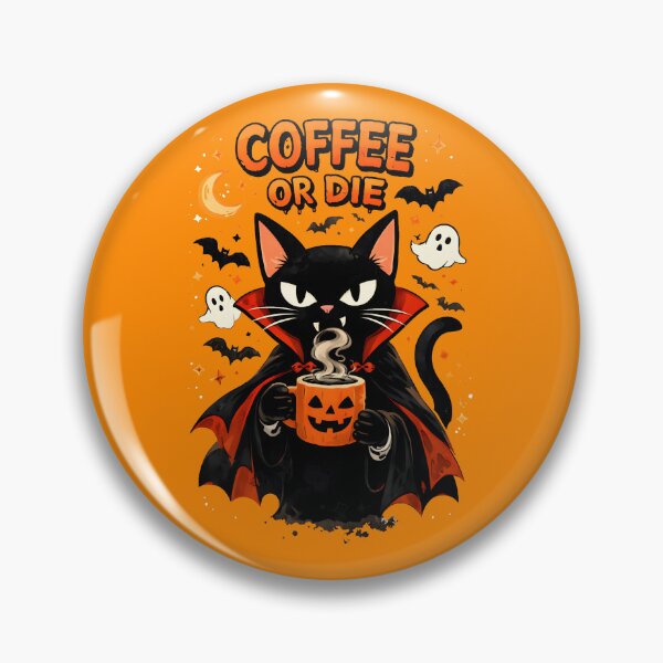 Item preview, Coffee Or Die – Vampire Black Cat Halloween Spooky Coffee Lover Funny Gift designed and sold by Artycom.
