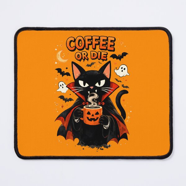 Item preview, Coffee Or Die – Vampire Black Cat Halloween Spooky Coffee Lover Funny Gift designed and sold by Artycom.