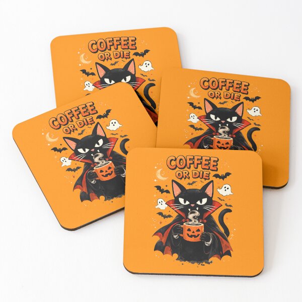 Item preview, Coffee Or Die – Vampire Black Cat Halloween Spooky Coffee Lover Funny Gift  designed and sold by Artycom.