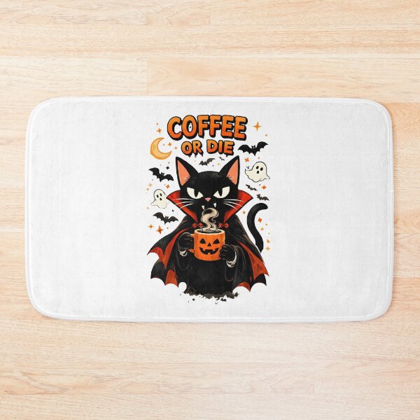 Item preview, Coffee Or Die – Vampire Black Cat Halloween Spooky Coffee Lover Funny Gift designed and sold by Artycom.