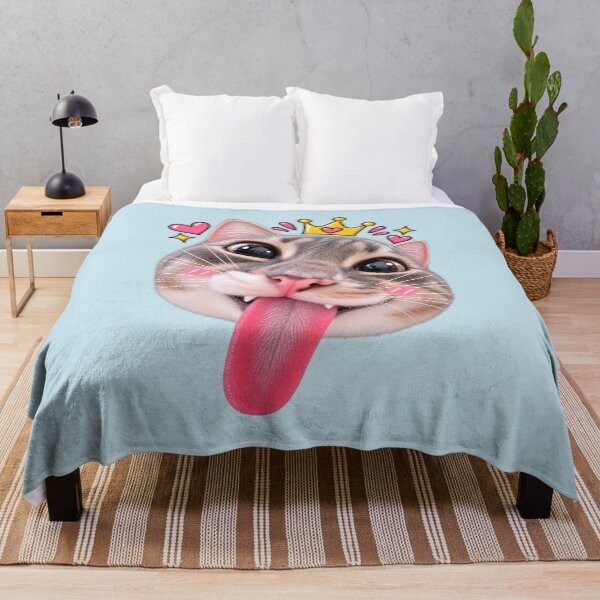 Item preview, Silly Cat Tongue Out – Funny Kawaii Cat Sticker designed and sold by StickyDelights.