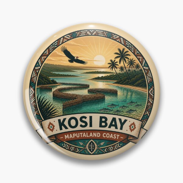 Item preview, Kosi Bay – Maputaland Coast Travel Sticker designed and sold by The Digital Compass.