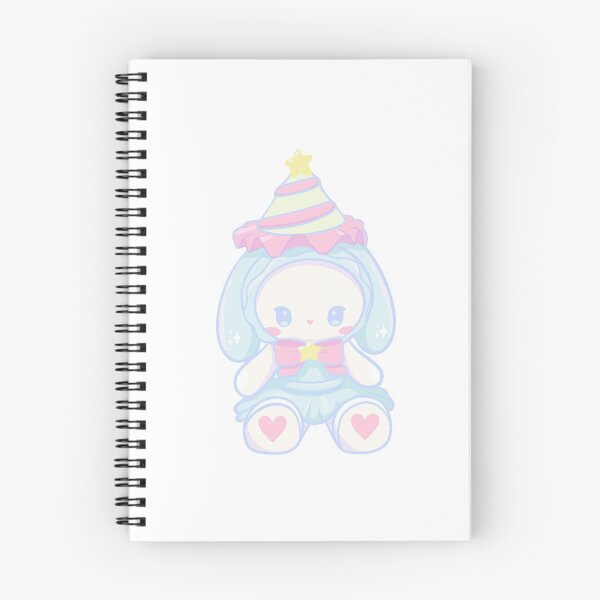 Item preview, Kawaii Pastels Bunny Plush with Party Hat Cute Aesthetic designed and sold by Mypixieart.