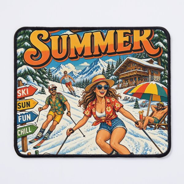 Item preview, Snow in Summer Vintage Retro Ski Vacation designed and sold by urbinet.